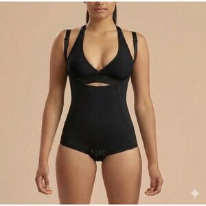 Marena Recovery Girdle High Back Compression Post-Surgical Black M Bikini Length